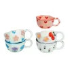 Cute and fresh hand-molded coffee cups and plates, girlish mugs, afternoon tea ceramic cups, hand-painted cups with high appearance standards Item Picture